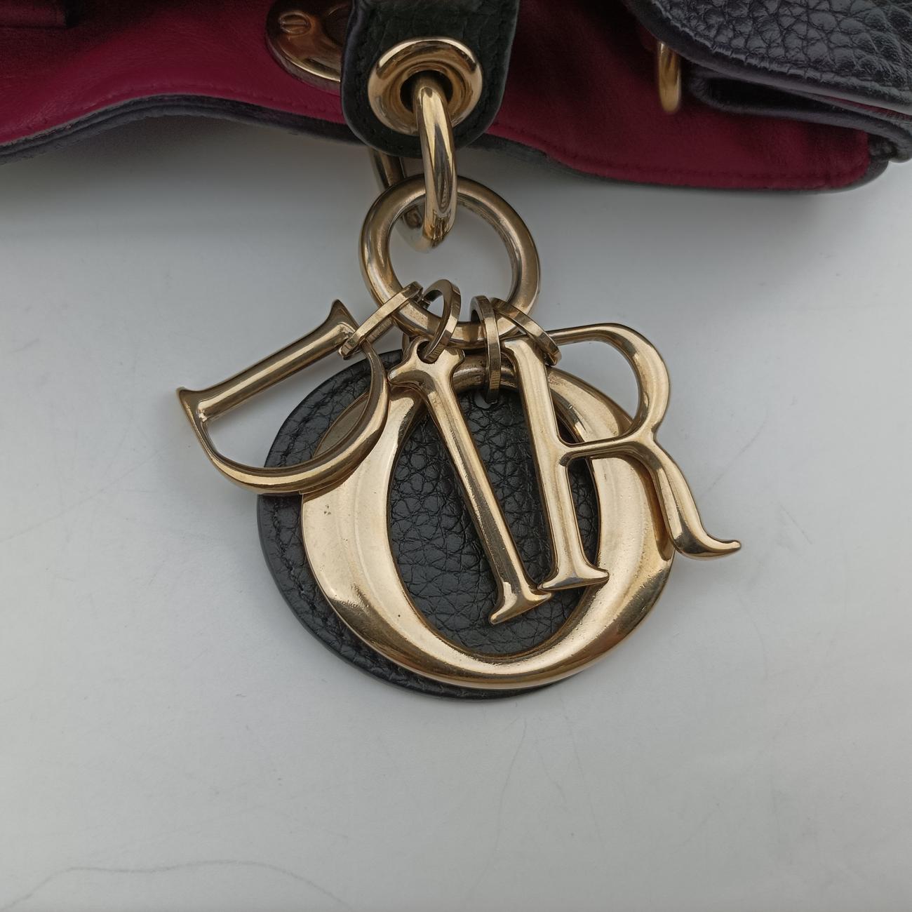 Pre-owned Christian Dior Diorissimo Black Leather  shoulderbag | stylenewstar