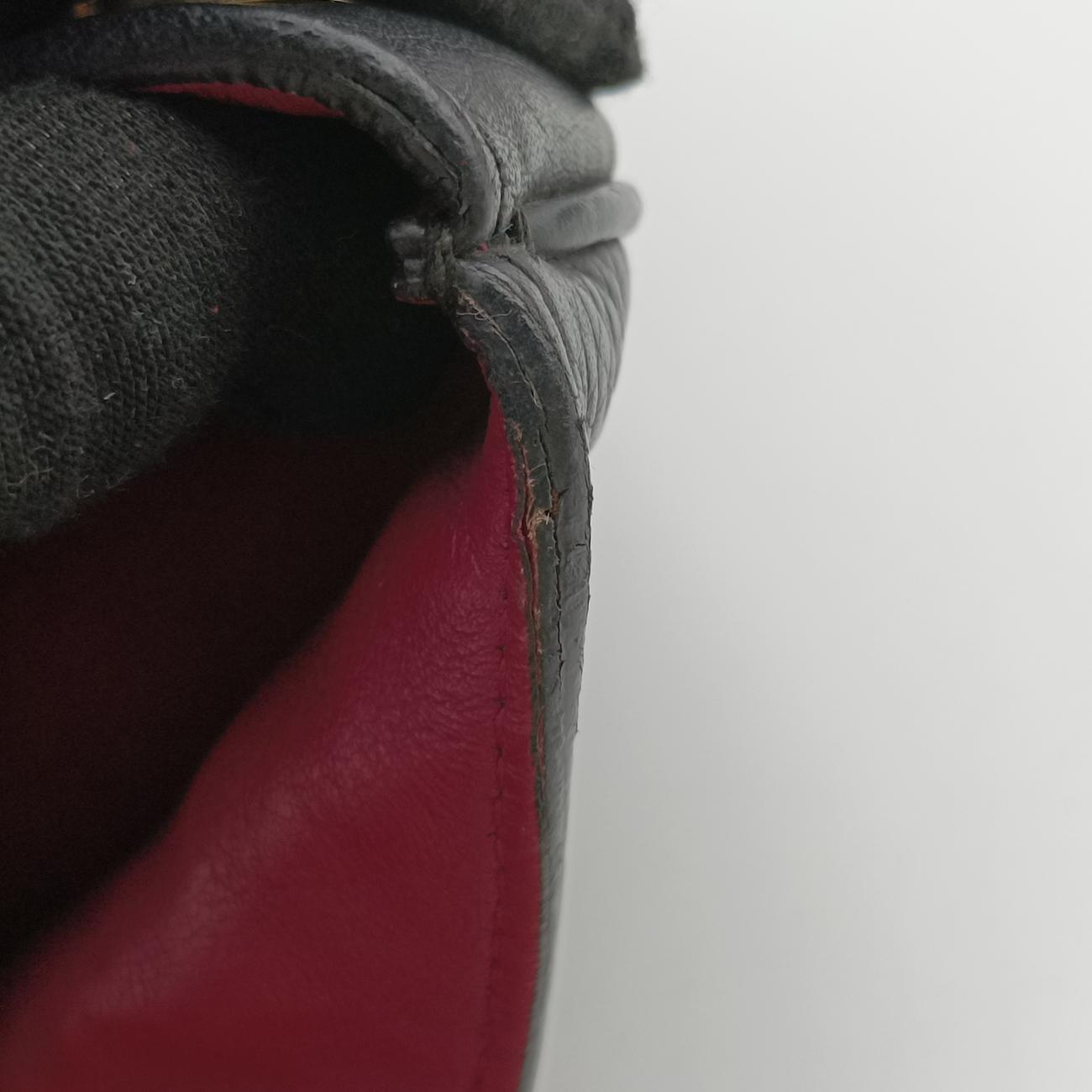 Pre-owned Christian Dior Diorissimo Black Leather  shoulderbag | stylenewstar