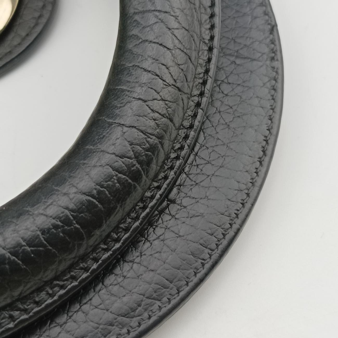 Pre-owned Christian Dior Diorissimo Black Leather  shoulderbag | stylenewstar