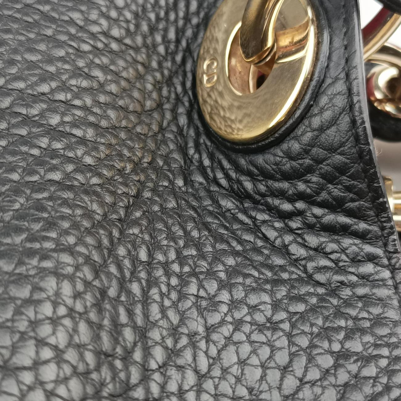 Pre-owned Christian Dior Diorissimo Black Leather  shoulderbag | stylenewstar