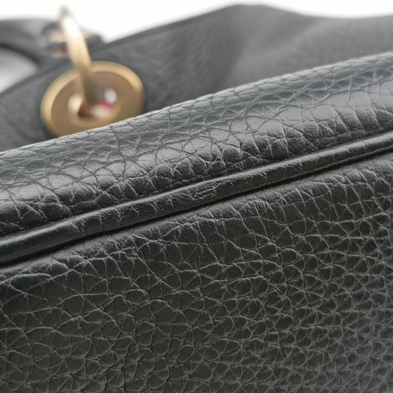 Pre-owned Christian Dior Diorissimo Black Leather  shoulderbag | stylenewstar