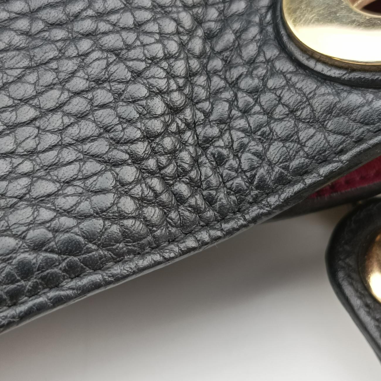 Pre-owned Christian Dior Diorissimo Black Leather  shoulderbag | stylenewstar