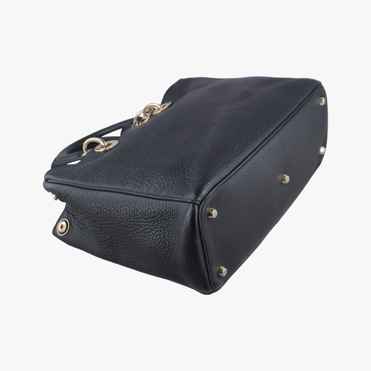 Pre-owned Christian Dior Diorissimo Black Leather  shoulderbag | stylenewstar