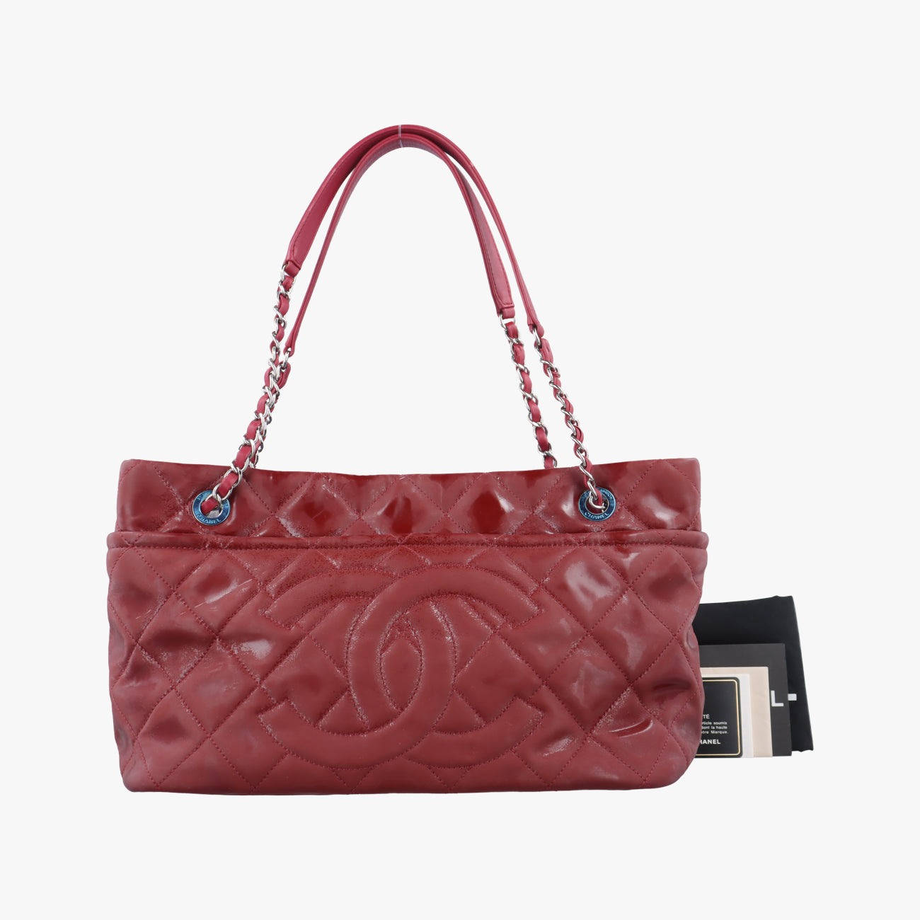 Secondhand Chanel Timeless CC Shopping Red Patent A67290 shoulderbag | stylenewstar