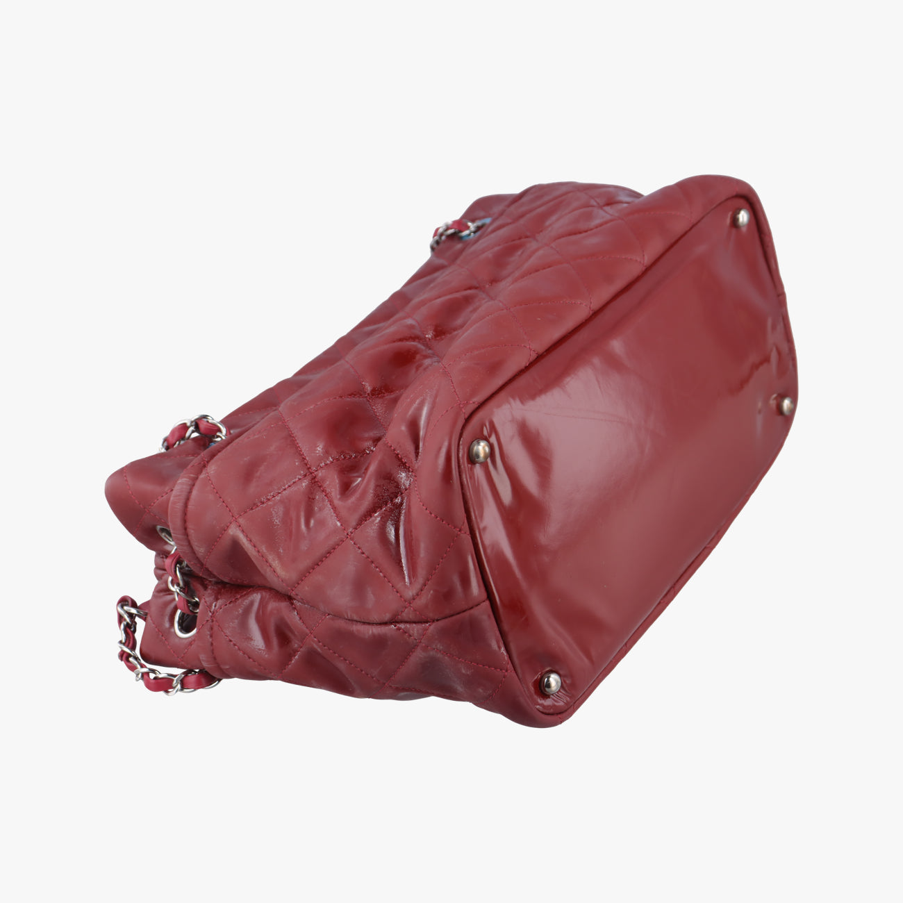 Secondhand Chanel Timeless CC Shopping Red Patent A67290 shoulderbag | stylenewstar