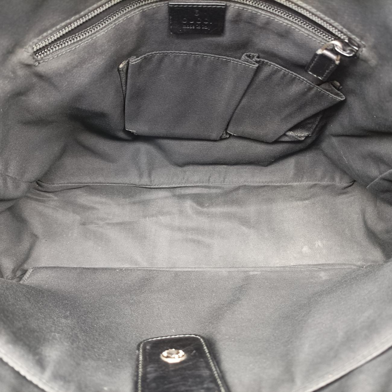 Secondhand Gucci Guccissima Messenger Black Leather 223665 shoulderbag | stylenewstar