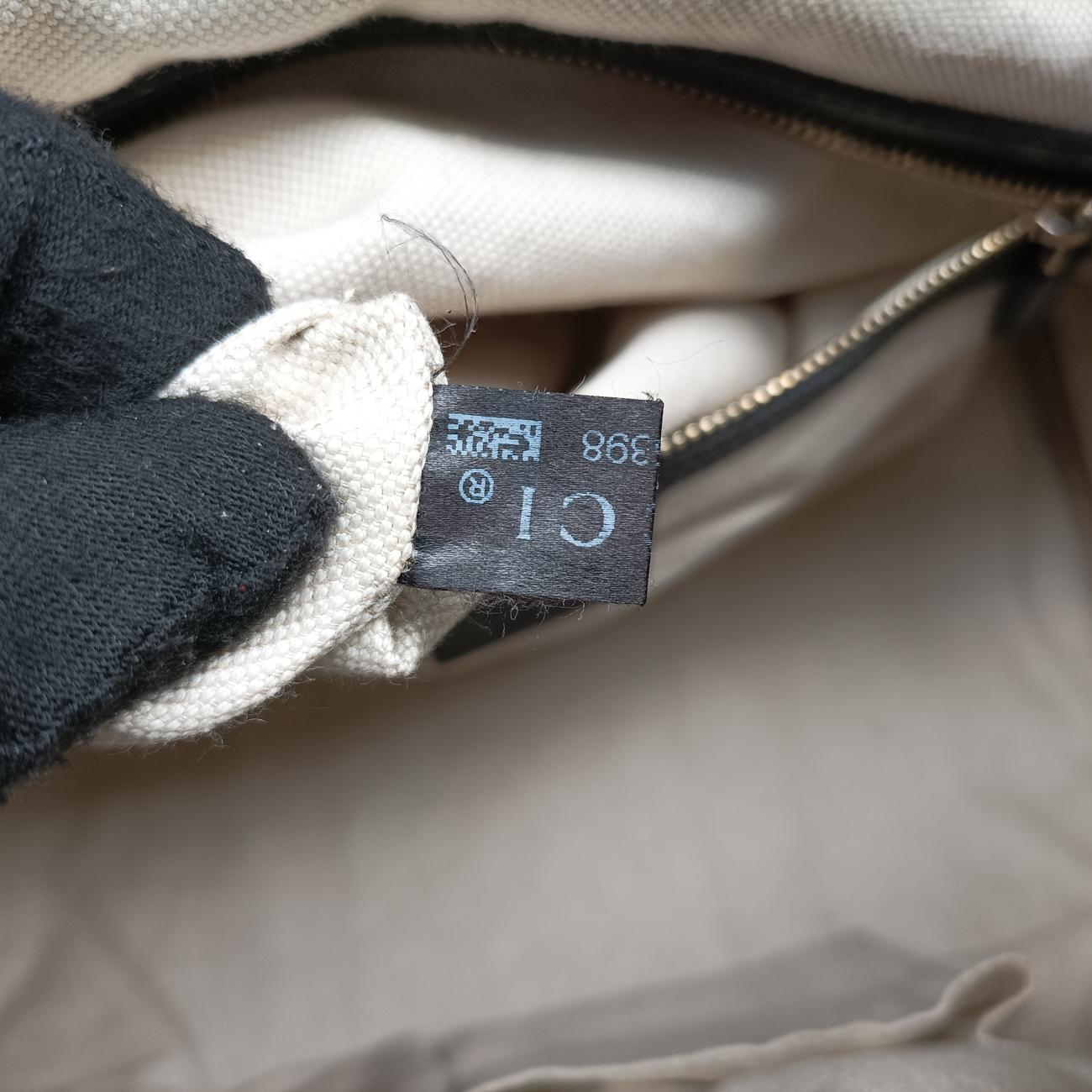 Pre-owned Gucci Sherry Line Beige x black x brown Leather x canvas 247205 shoulderbag | stylenewstar