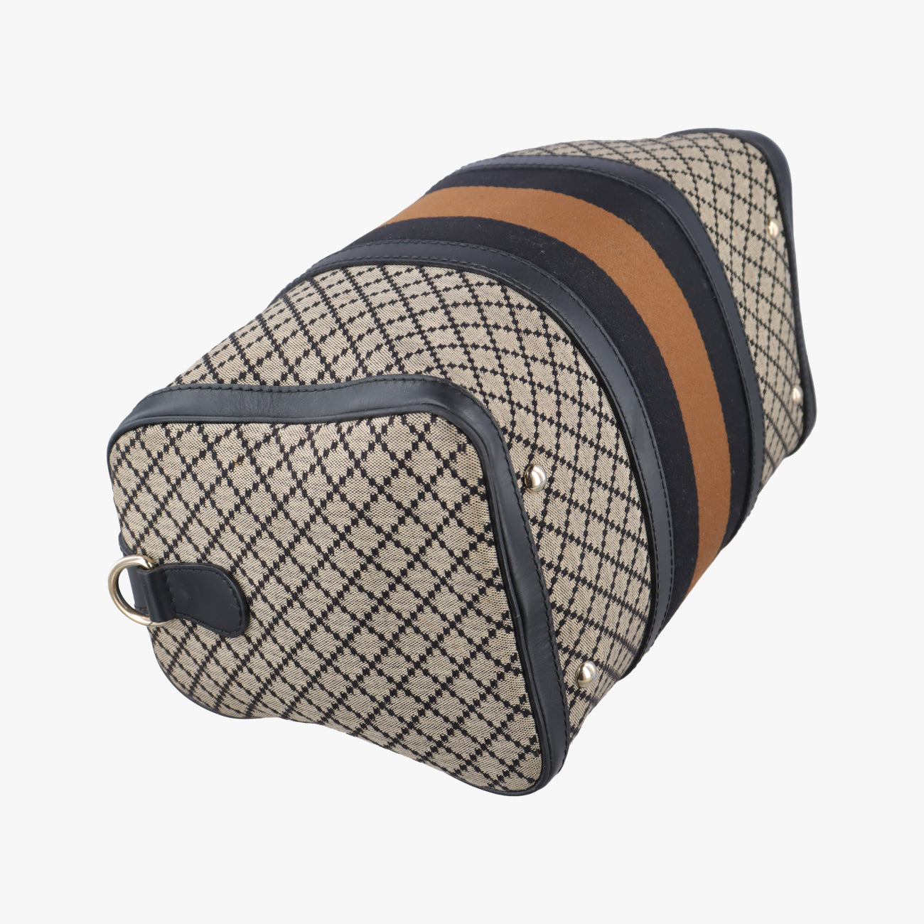 Pre-owned Gucci Sherry Line Beige x black x brown Leather x canvas 247205 shoulderbag | stylenewstar