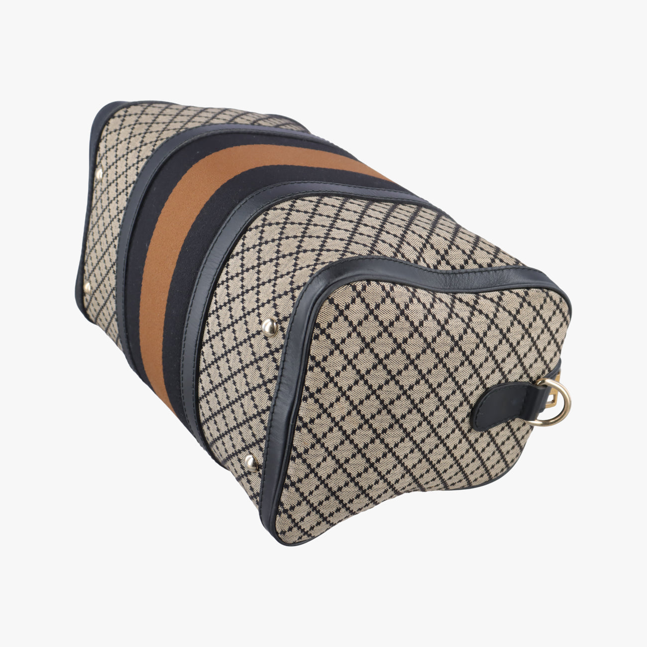 Pre-owned Gucci Sherry Line Beige x black x brown Leather x canvas 247205 shoulderbag | stylenewstar