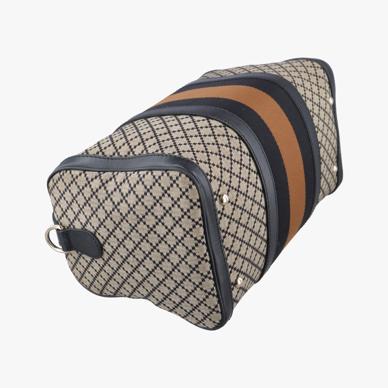 Pre-owned Gucci Sherry Line Beige x black x brown Leather x canvas 247205 shoulderbag | stylenewstar