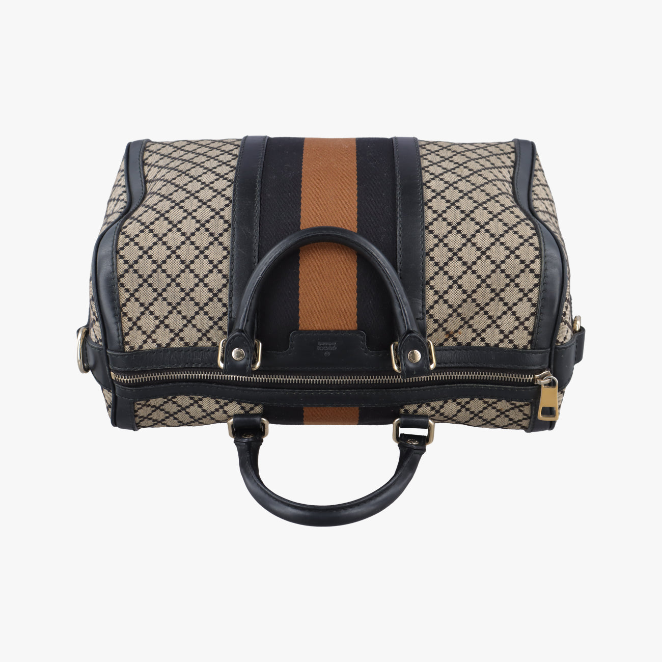 Pre-owned Gucci Sherry Line Beige x black x brown Leather x canvas 247205 shoulderbag | stylenewstar