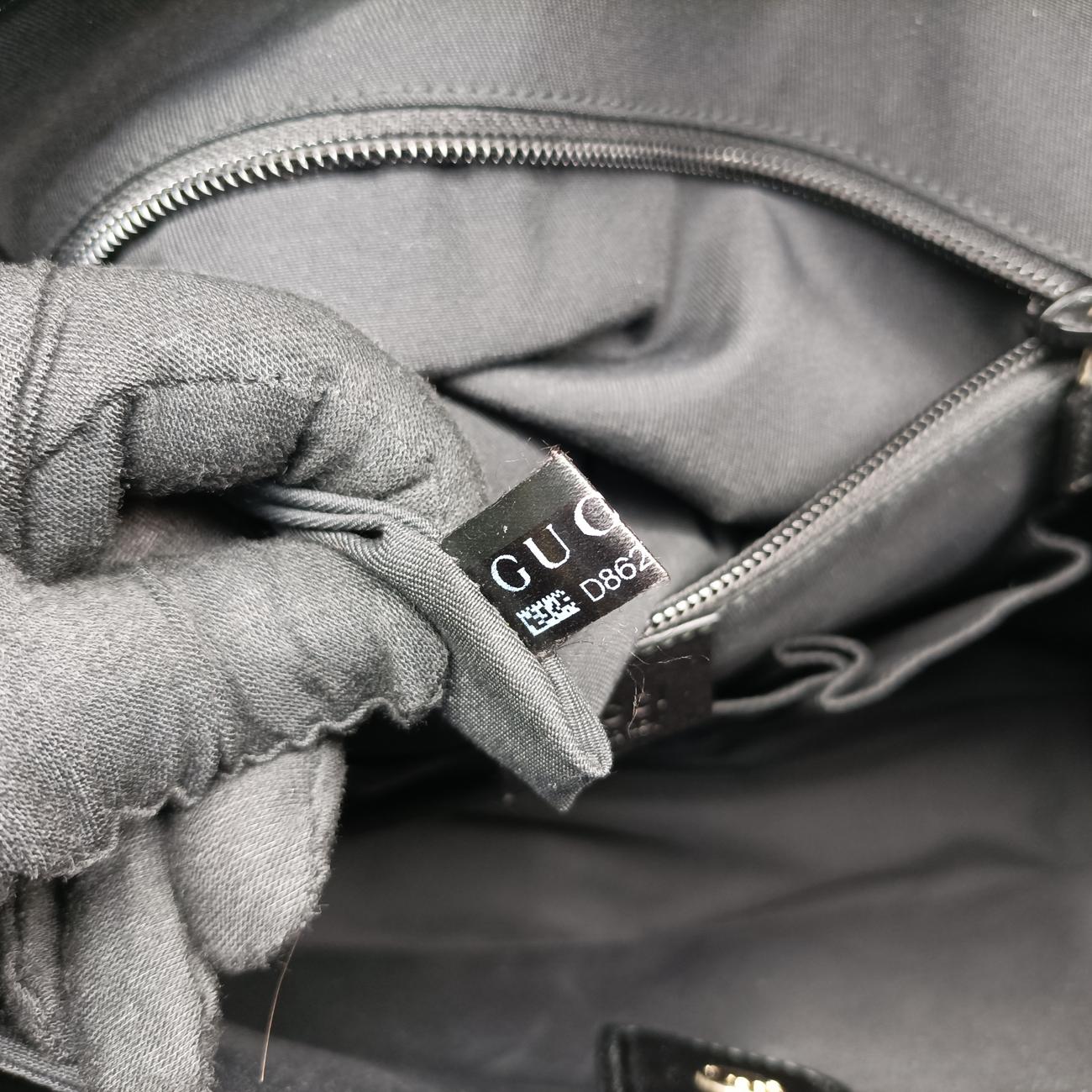 Pre-owned Gucci Guccissima Messenger Black Leather 223665 shoulderbag | stylenewstar