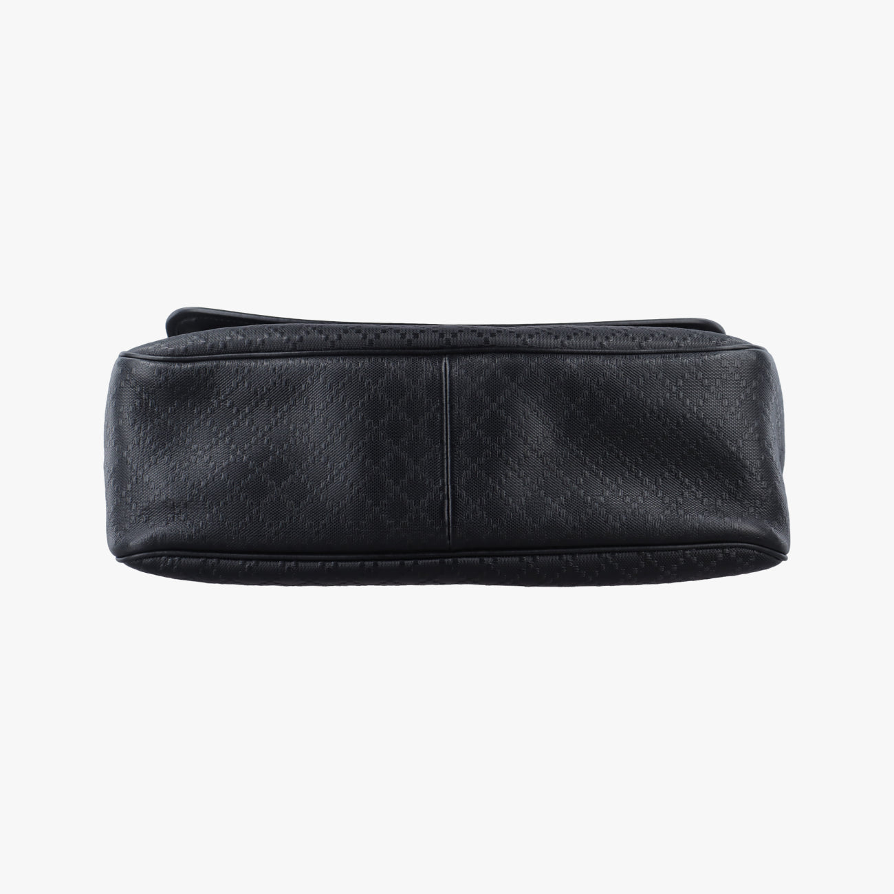 Pre-owned Gucci Guccissima Messenger Black Leather 223665 shoulderbag | stylenewstar