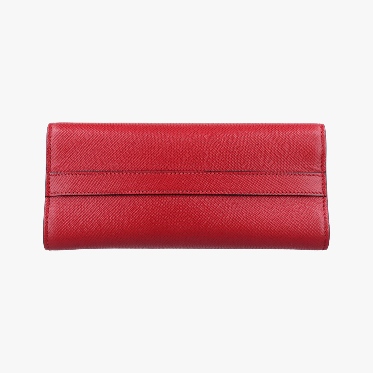 Pre-owned Prada Triangle Logo Red SAFFIANO Leather  shoulderbag | stylenewstar