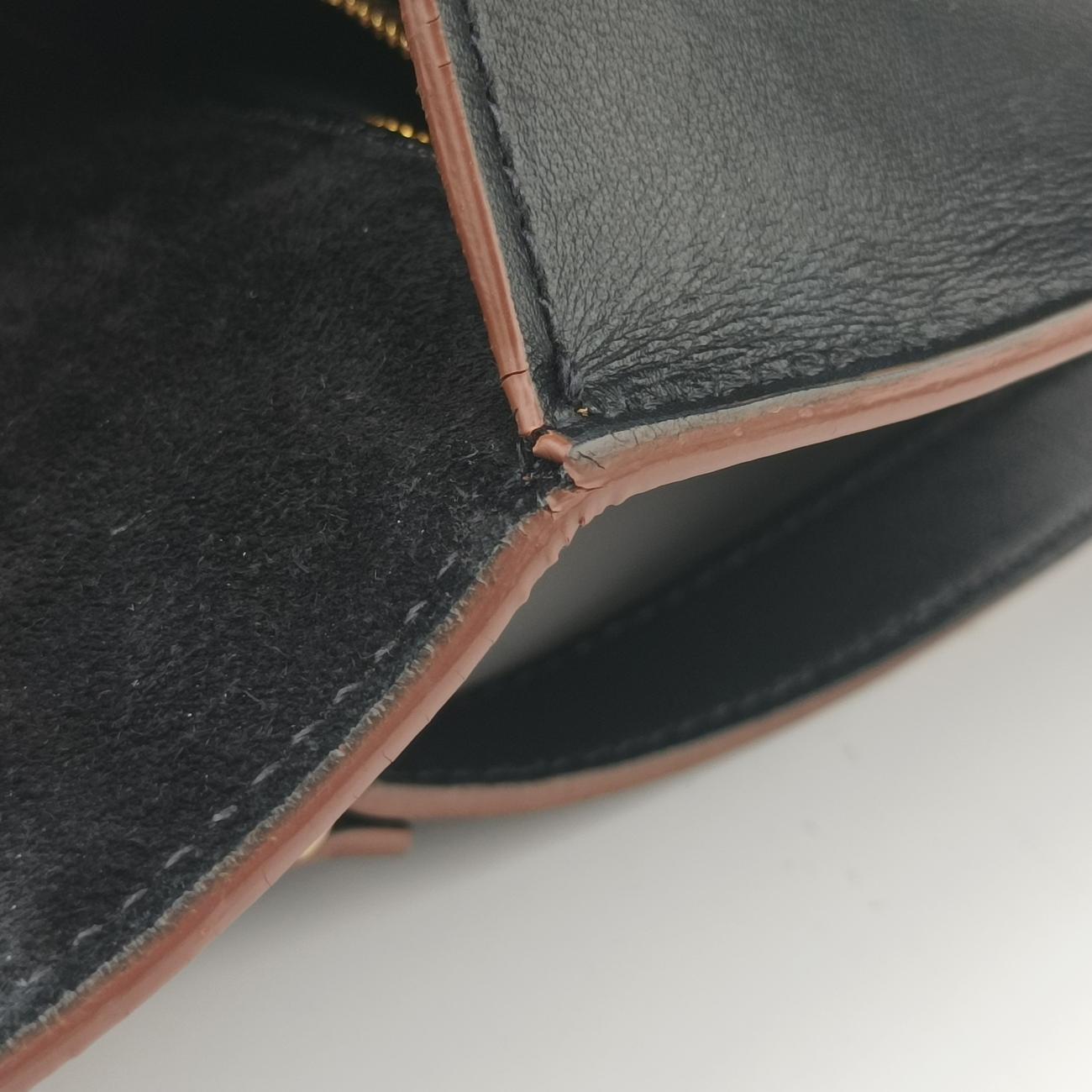 Pre-owned Miu Miu Madras Lady Buckle Flap Black×multicolor Leather  shoulderbag | stylenewstar