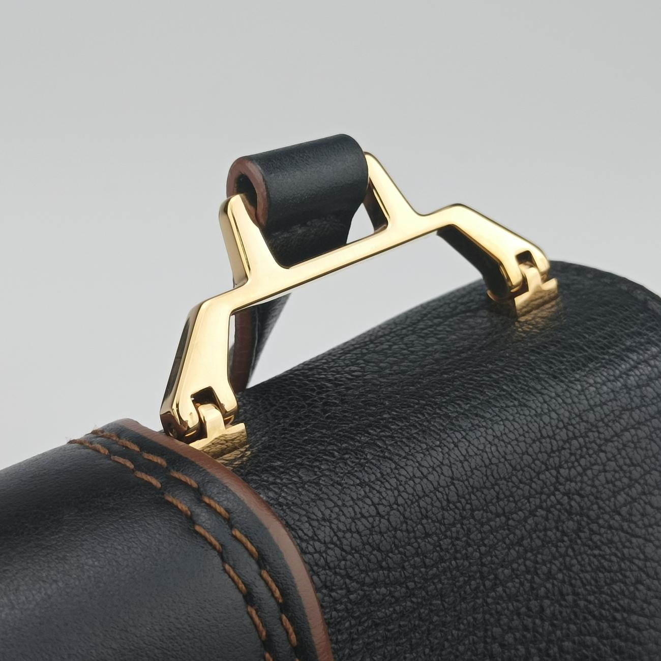 Pre-owned Miu Miu Madras Lady Buckle Flap Black×multicolor Leather  shoulderbag | stylenewstar