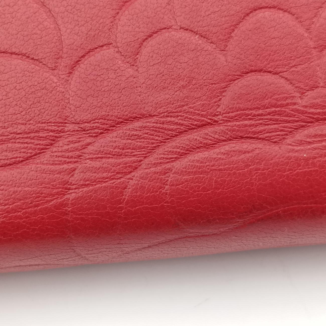 Pre-owned Chanel camellia Red lambskin A47421 shoulderbag | stylenewstar