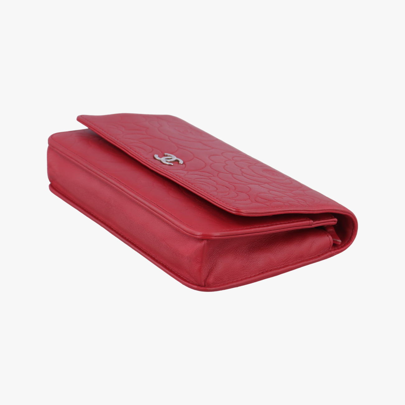 Pre-owned Chanel camellia Red lambskin A47421 shoulderbag | stylenewstar