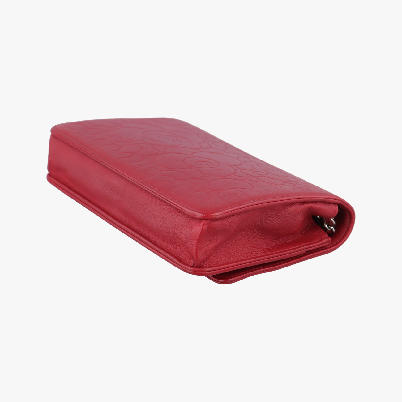 Pre-owned Chanel camellia Red lambskin A47421 shoulderbag | stylenewstar