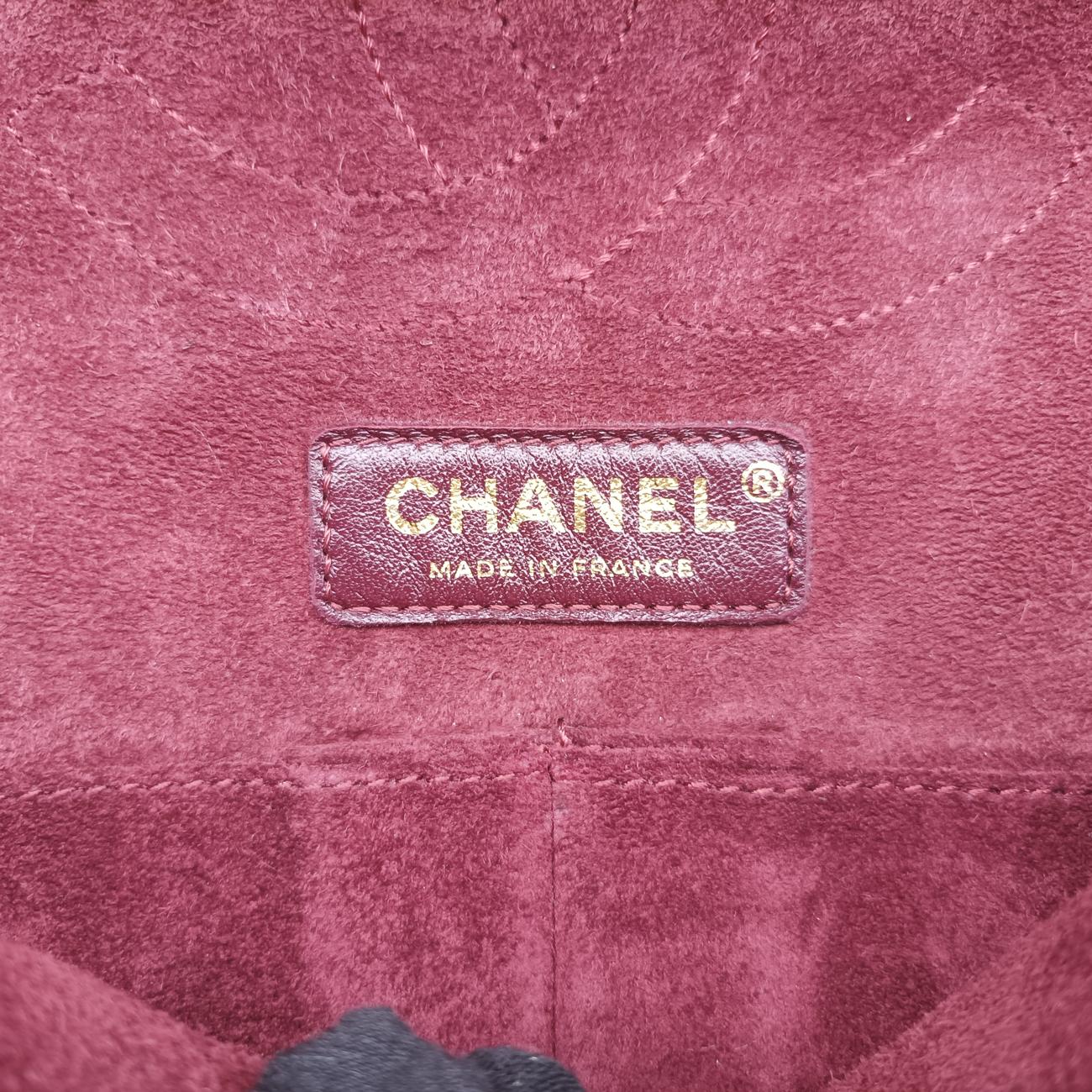 Pre-owned Chanel 2.55 Classic Double Reissue Flap Burgundy Leather A37586 shoulderbag | stylenewstar