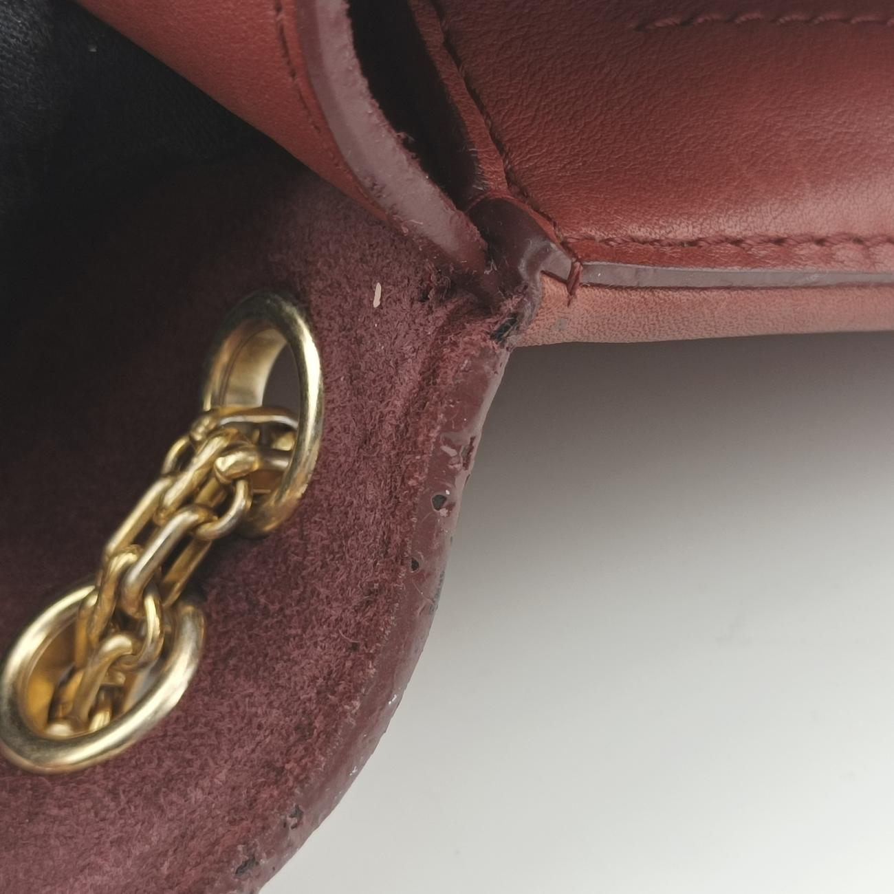 Pre-owned Chanel 2.55 Classic Double Reissue Flap Burgundy Leather A37586 shoulderbag | stylenewstar