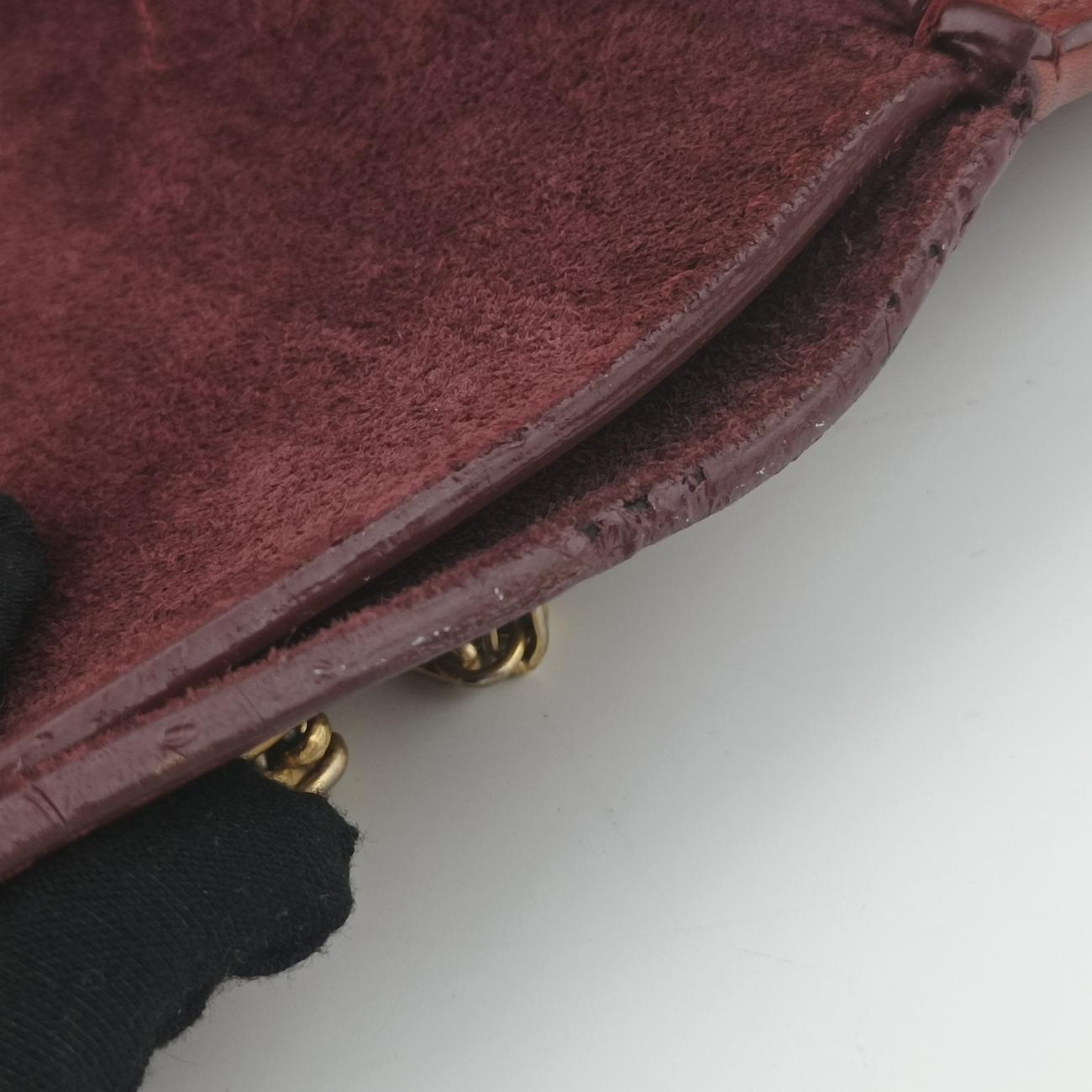 Pre-owned Chanel 2.55 Classic Double Reissue Flap Burgundy Leather A37586 shoulderbag | stylenewstar