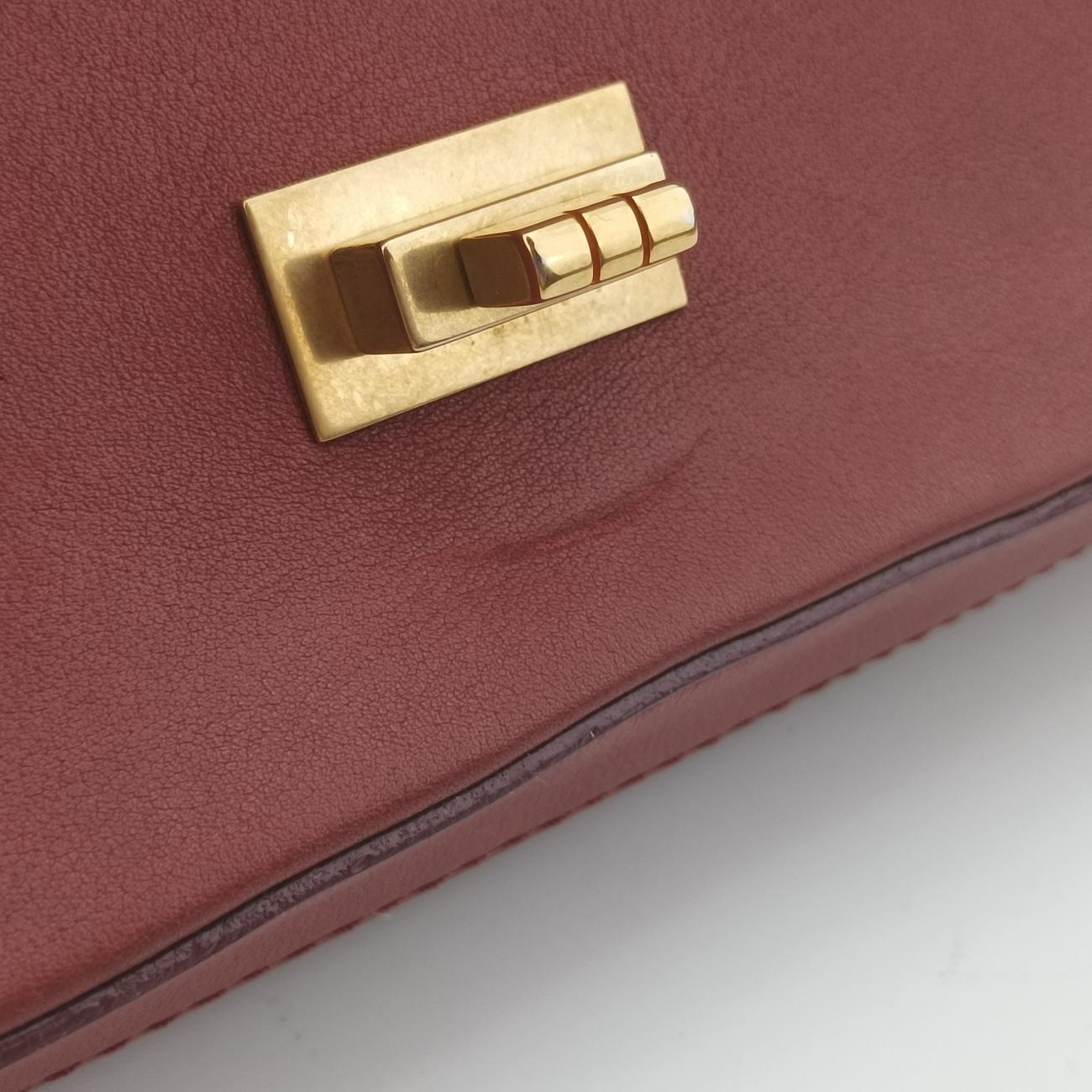 Pre-owned Chanel 2.55 Classic Double Reissue Flap Burgundy Leather A37586 shoulderbag | stylenewstar