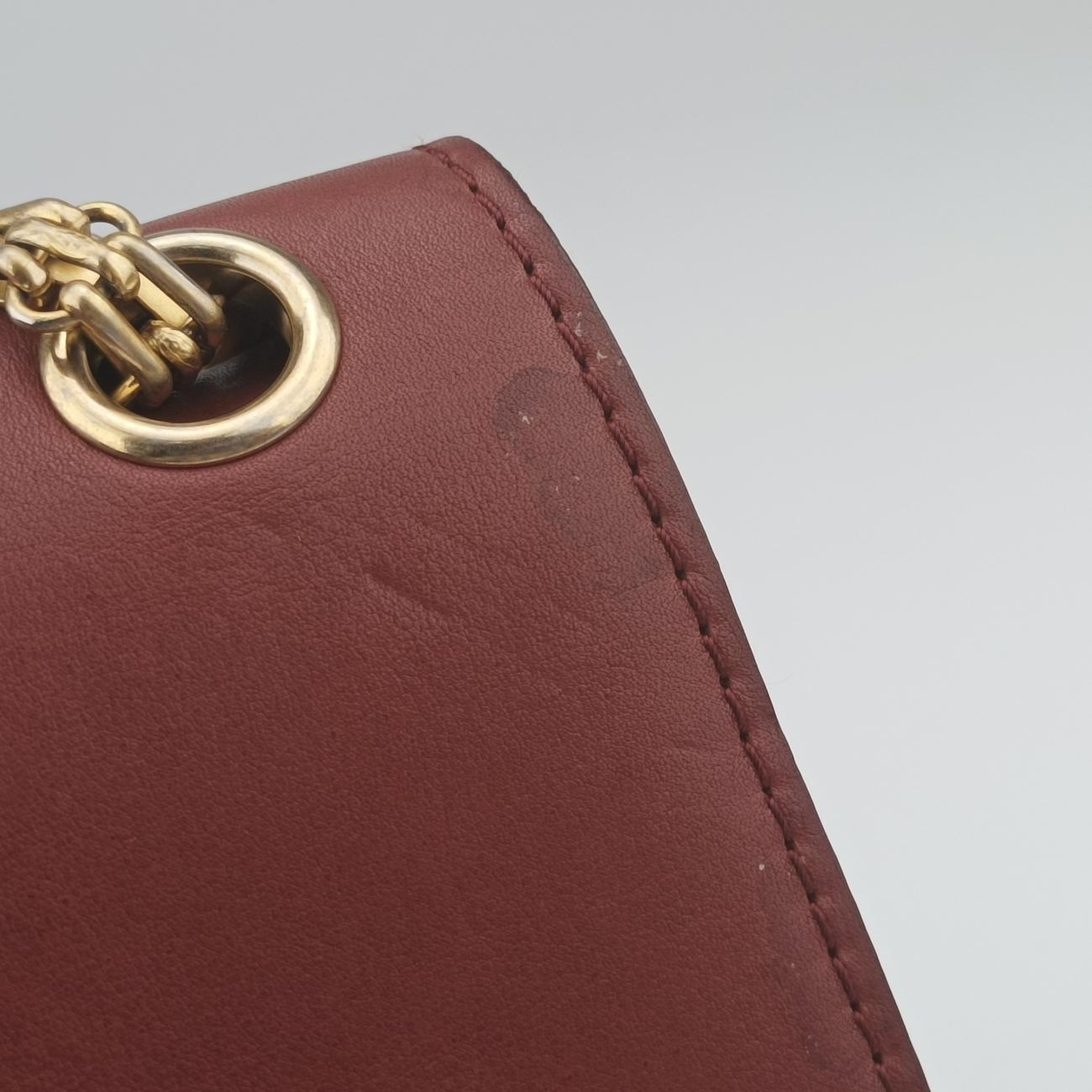 Pre-owned Chanel 2.55 Classic Double Reissue Flap Burgundy Leather A37586 shoulderbag | stylenewstar