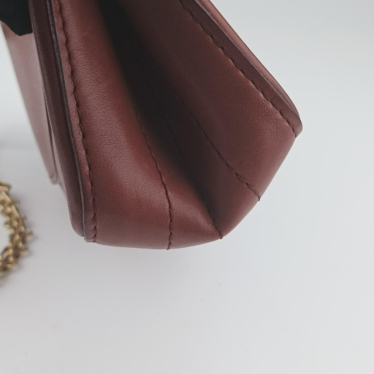 Pre-owned Chanel 2.55 Classic Double Reissue Flap Burgundy Leather A37586 shoulderbag | stylenewstar