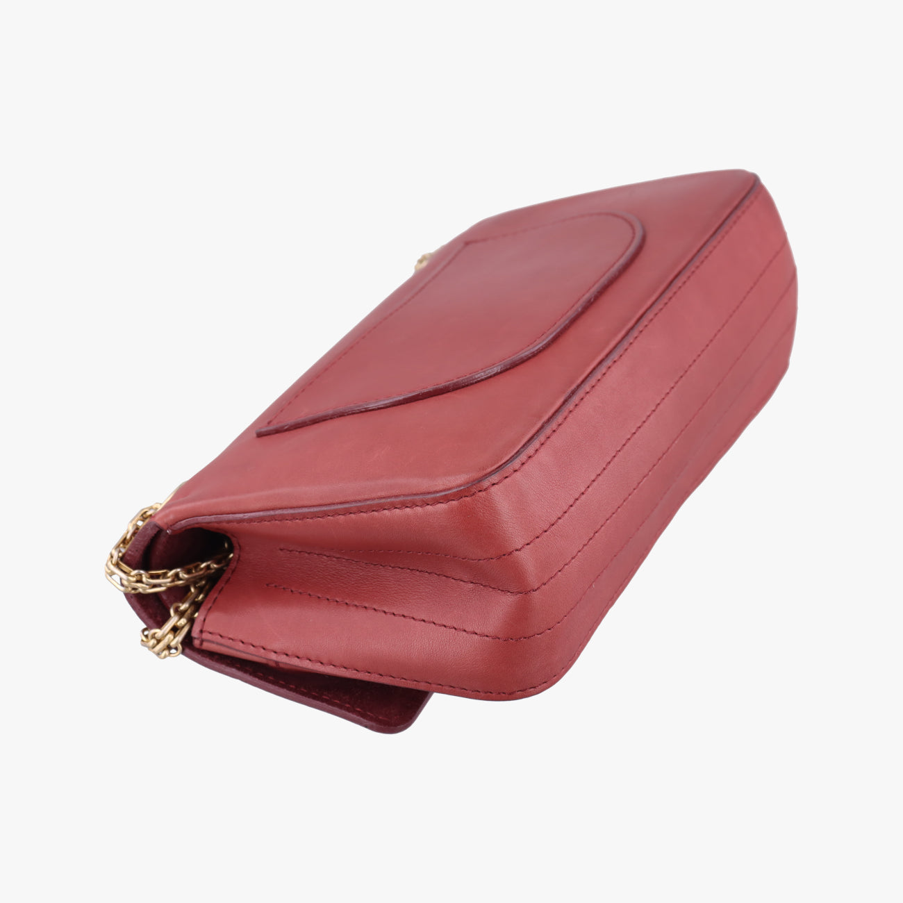 Pre-owned Chanel 2.55 Classic Double Reissue Flap Burgundy Leather A37586 shoulderbag | stylenewstar