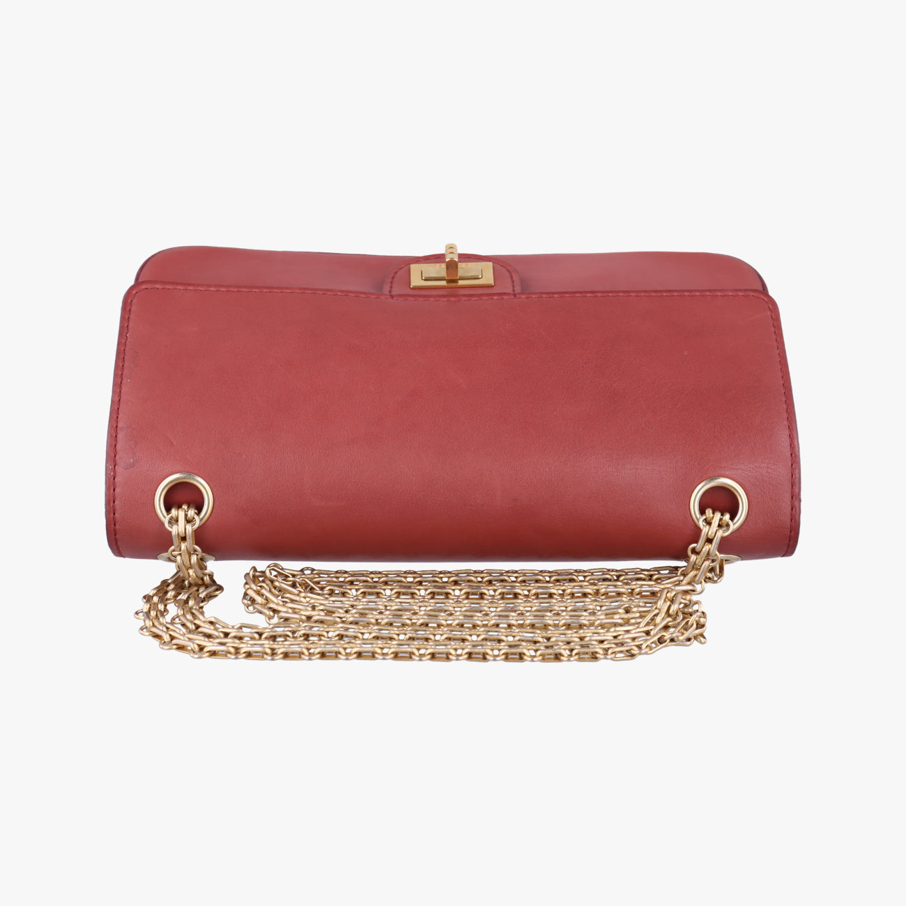 Pre-owned Chanel 2.55 Classic Double Reissue Flap Burgundy Leather A37586 shoulderbag | stylenewstar