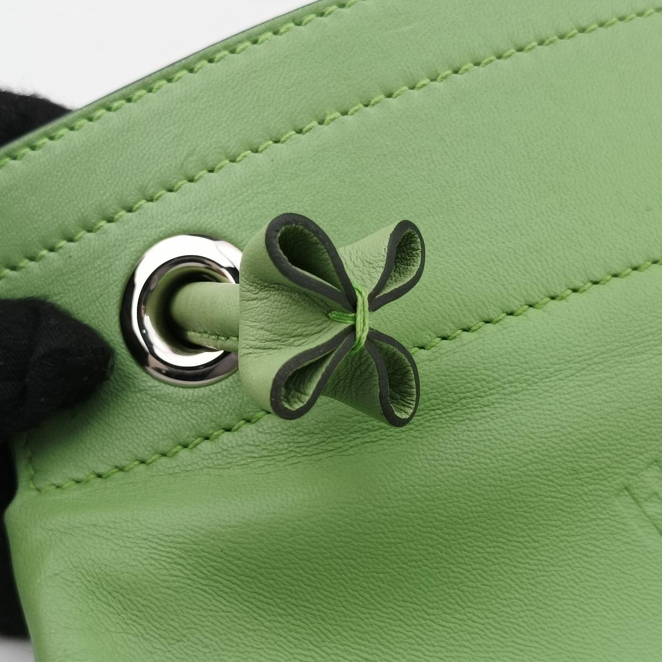 Pre-owned Hermes Sac Aline mini Green lambskin  shoulderbag | stylenewstar