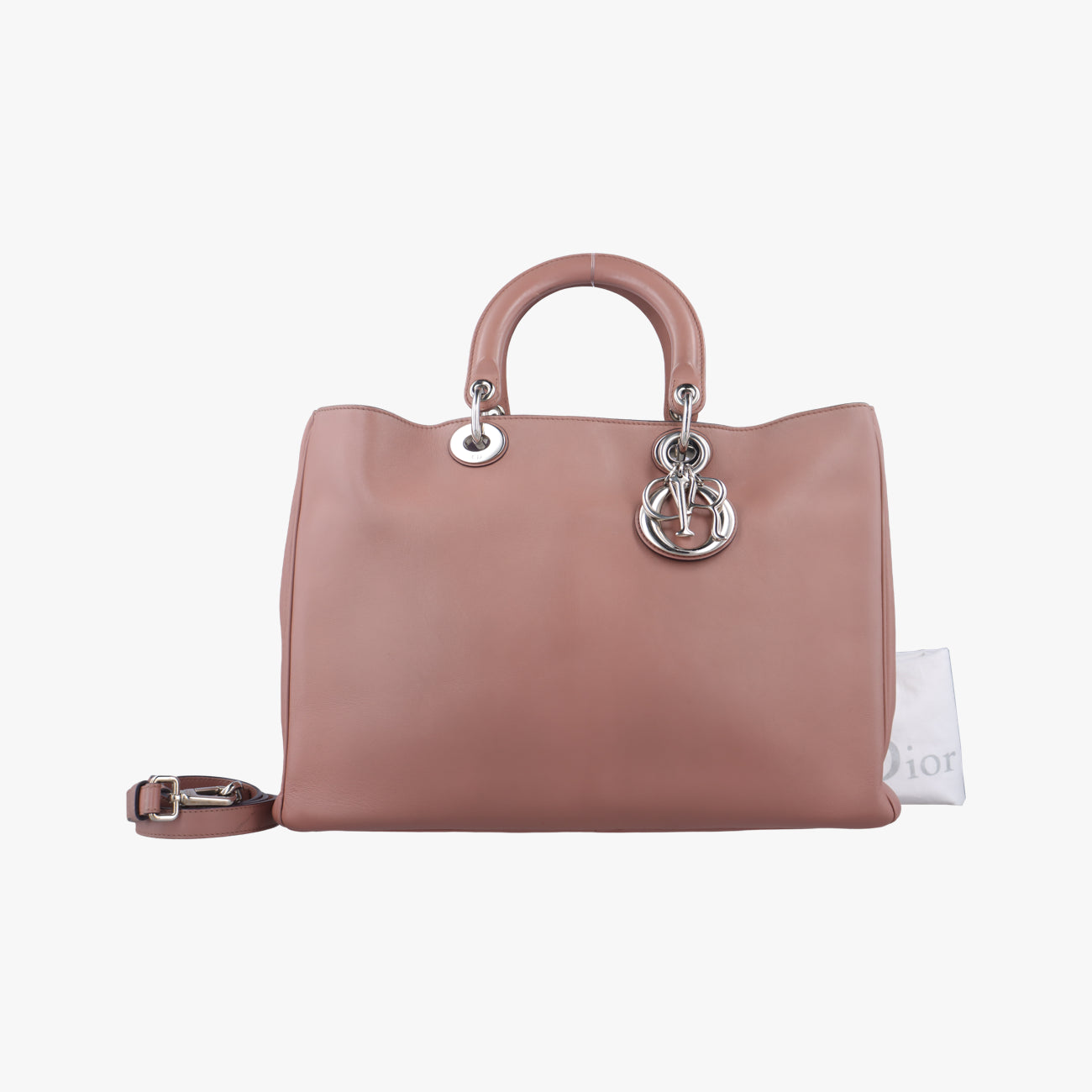 Pre-owned Christian Dior Diorissimo Brown × Purple Leather  shoulderbag | stylenewstar