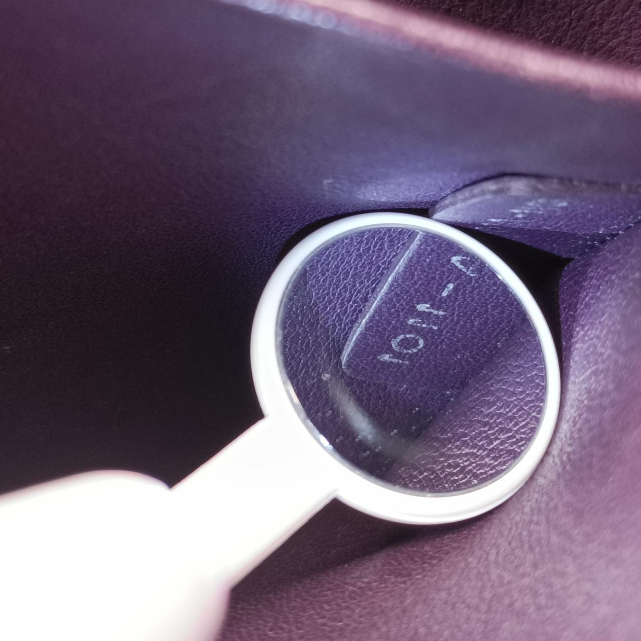 Pre-owned Christian Dior Diorissimo Brown × Purple Leather  shoulderbag | stylenewstar