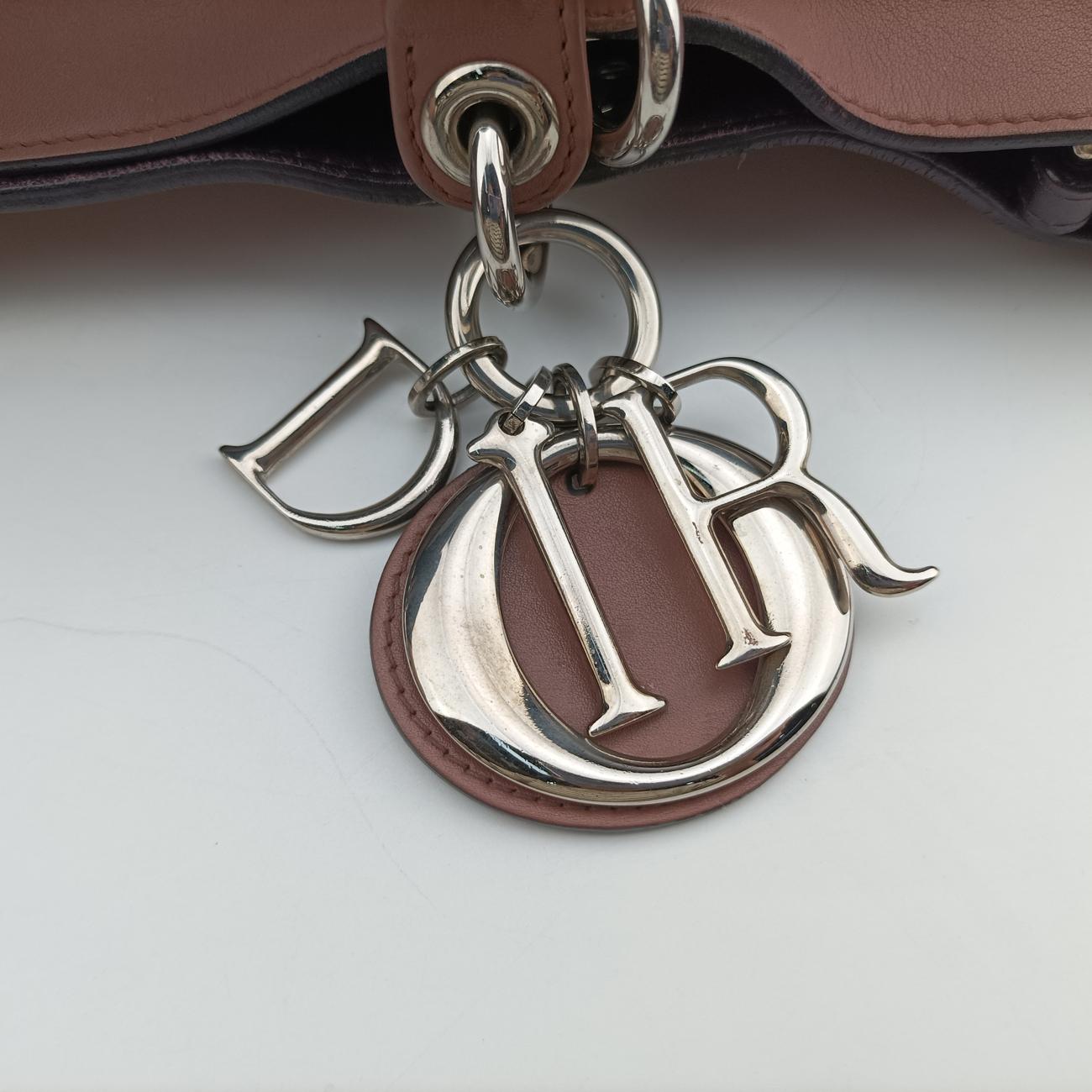 Pre-owned Christian Dior Diorissimo Brown × Purple Leather  shoulderbag | stylenewstar