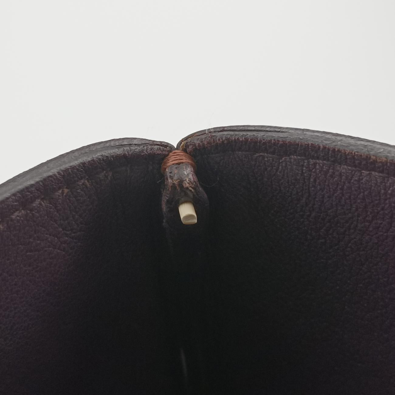 Pre-owned Christian Dior Diorissimo Brown × Purple Leather  shoulderbag | stylenewstar