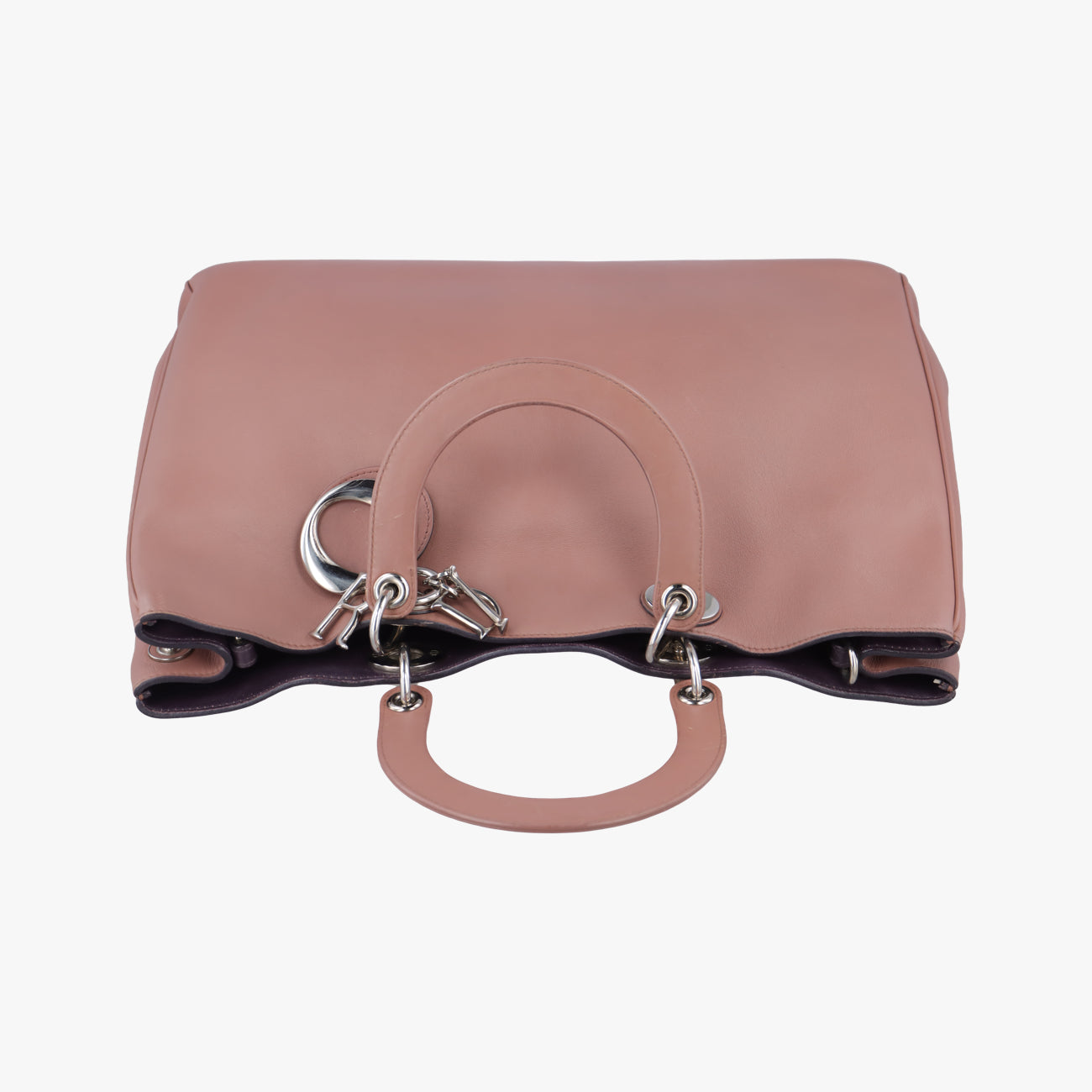 Pre-owned Christian Dior Diorissimo Brown × Purple Leather  shoulderbag | stylenewstar