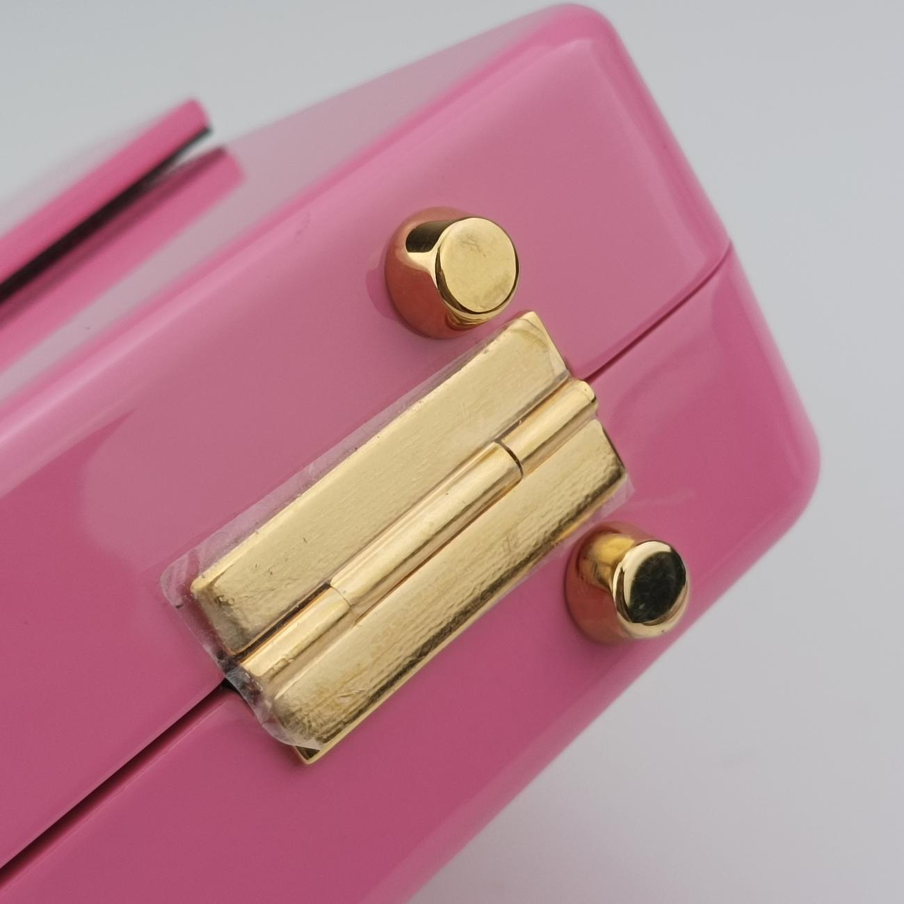 Pre-owned Gucci Sylvie 1969 Acrylic Mini Hand Pink Acrylic 589482 shoulderbag | stylenewstar