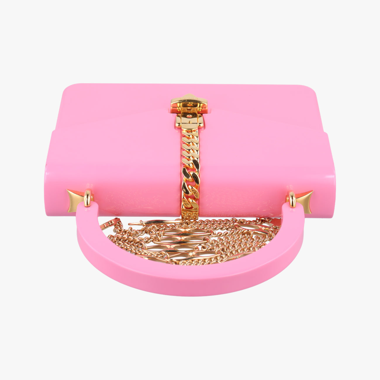 Pre-owned Gucci Sylvie 1969 Acrylic Mini Hand Pink Acrylic 589482 shoulderbag | stylenewstar