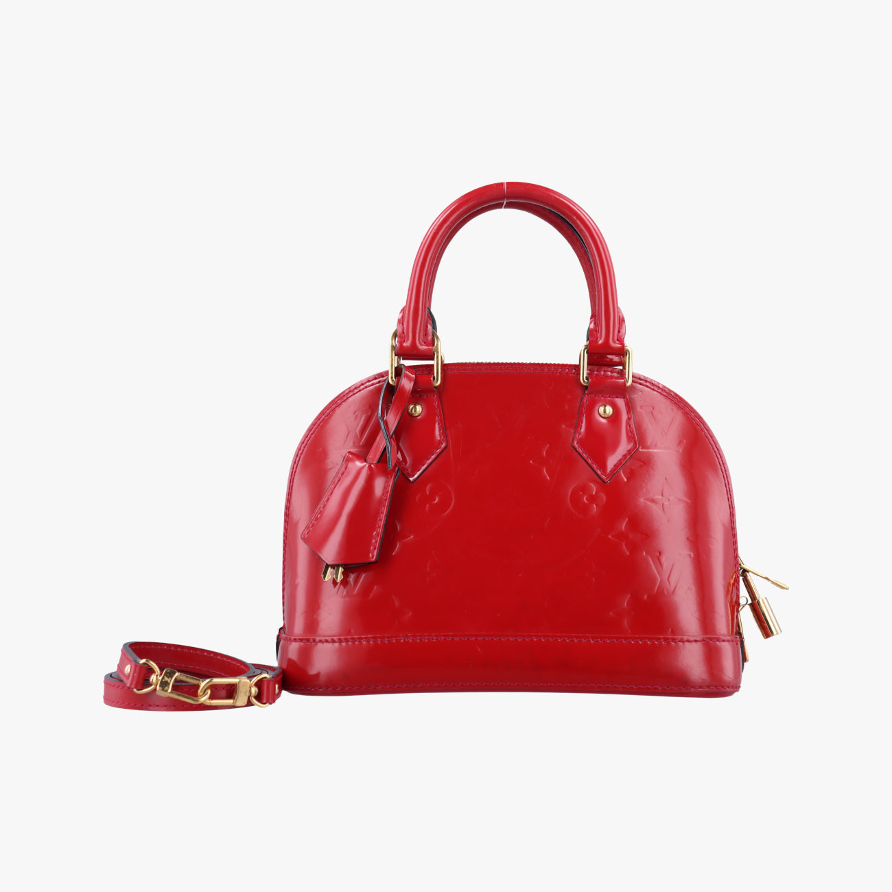 Pre-owned Louis Vuitton Alma BB pomme d'amour Vernis M91606 shoulderbag | stylenewstar