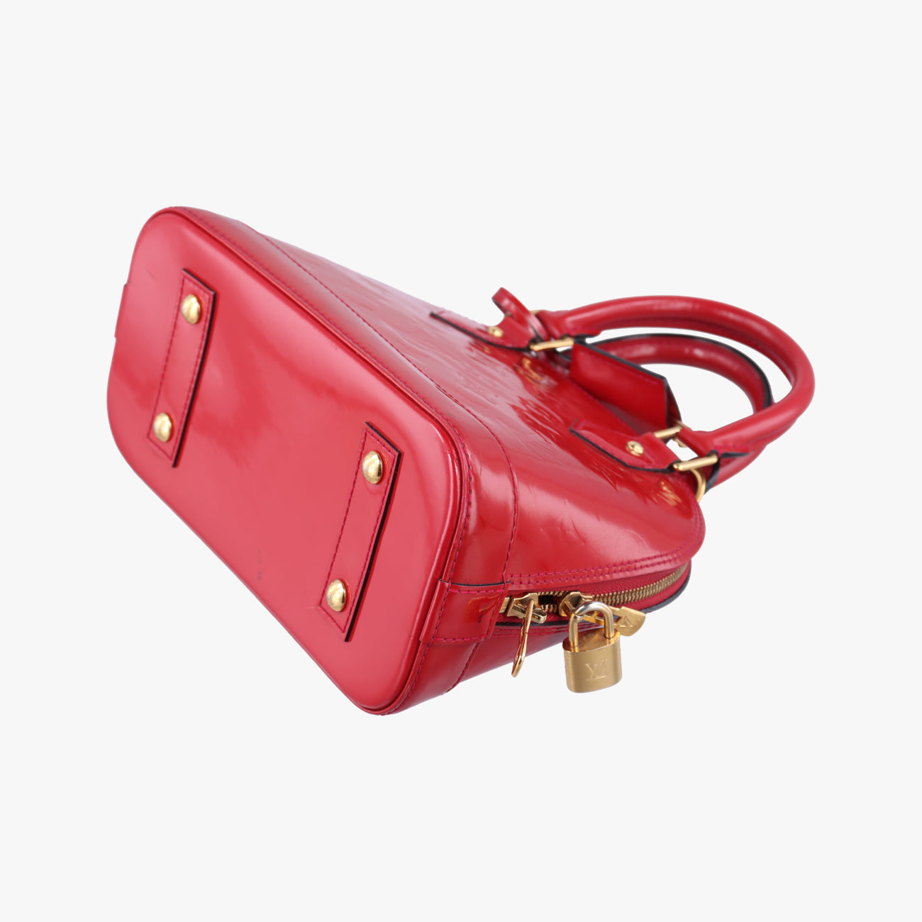 Pre-owned Louis Vuitton Alma BB pomme d'amour Vernis M91606 shoulderbag | stylenewstar