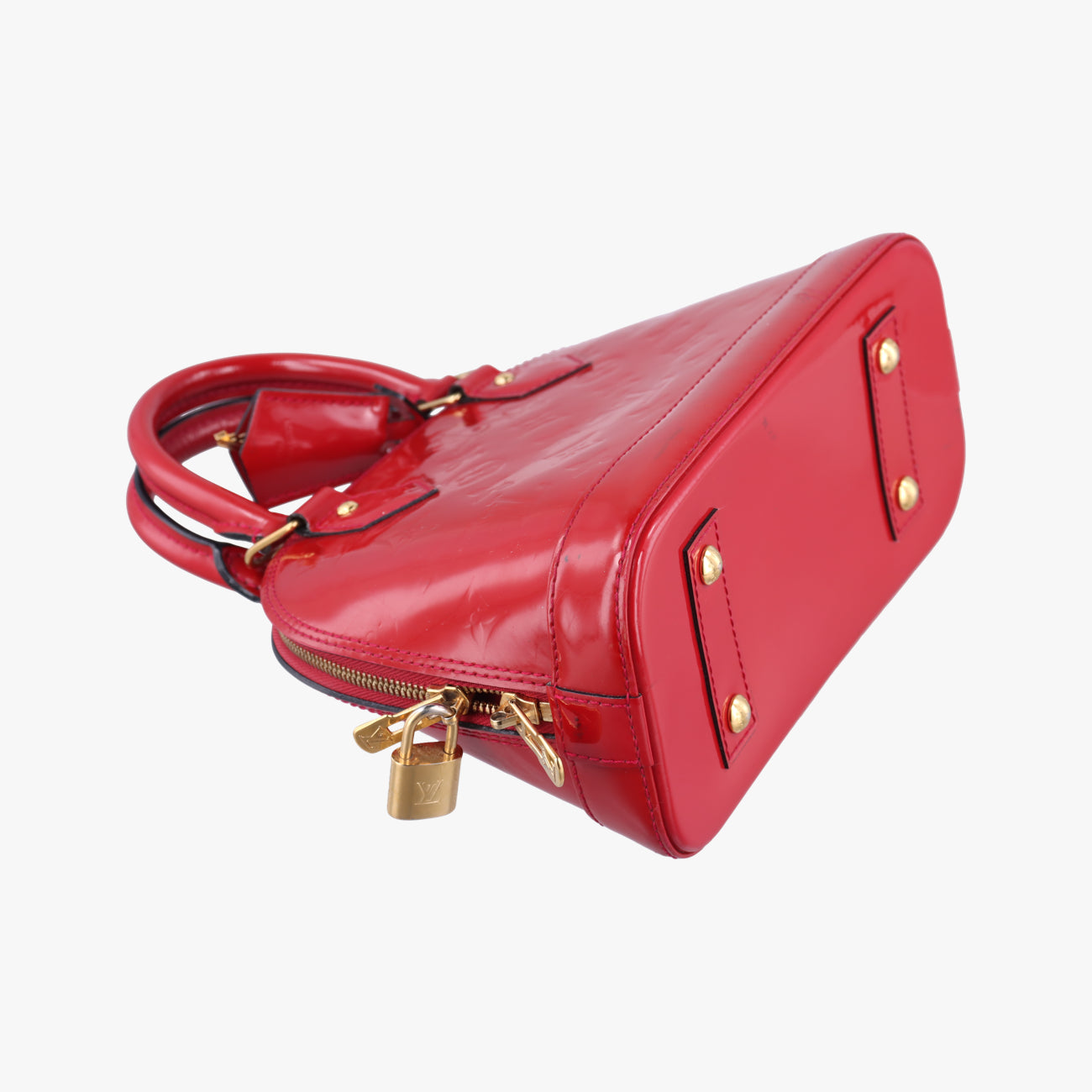 Pre-owned Louis Vuitton Alma BB pomme d'amour Vernis M91606 shoulderbag | stylenewstar