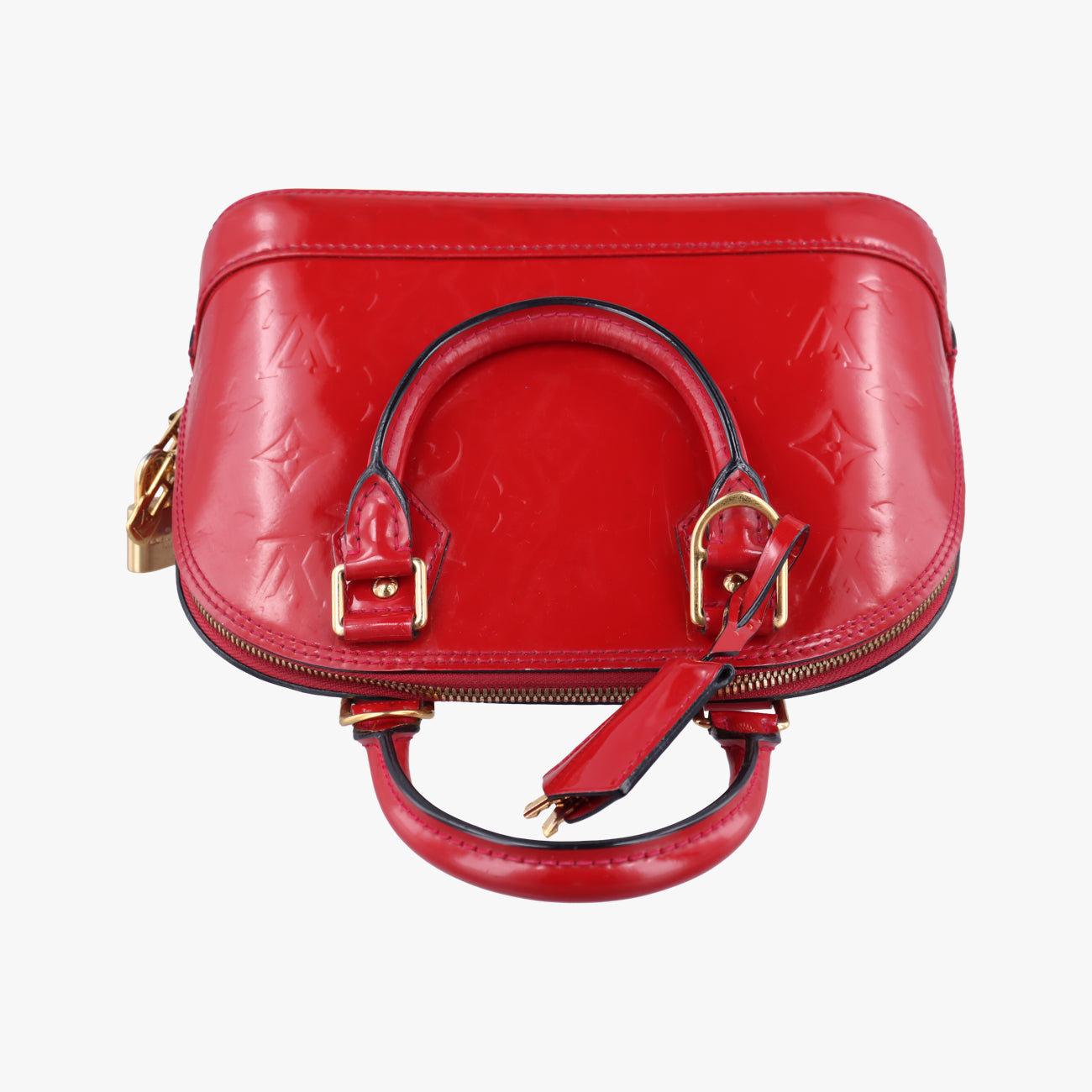 Pre-owned Louis Vuitton Alma BB pomme d'amour Vernis M91606 shoulderbag | stylenewstar