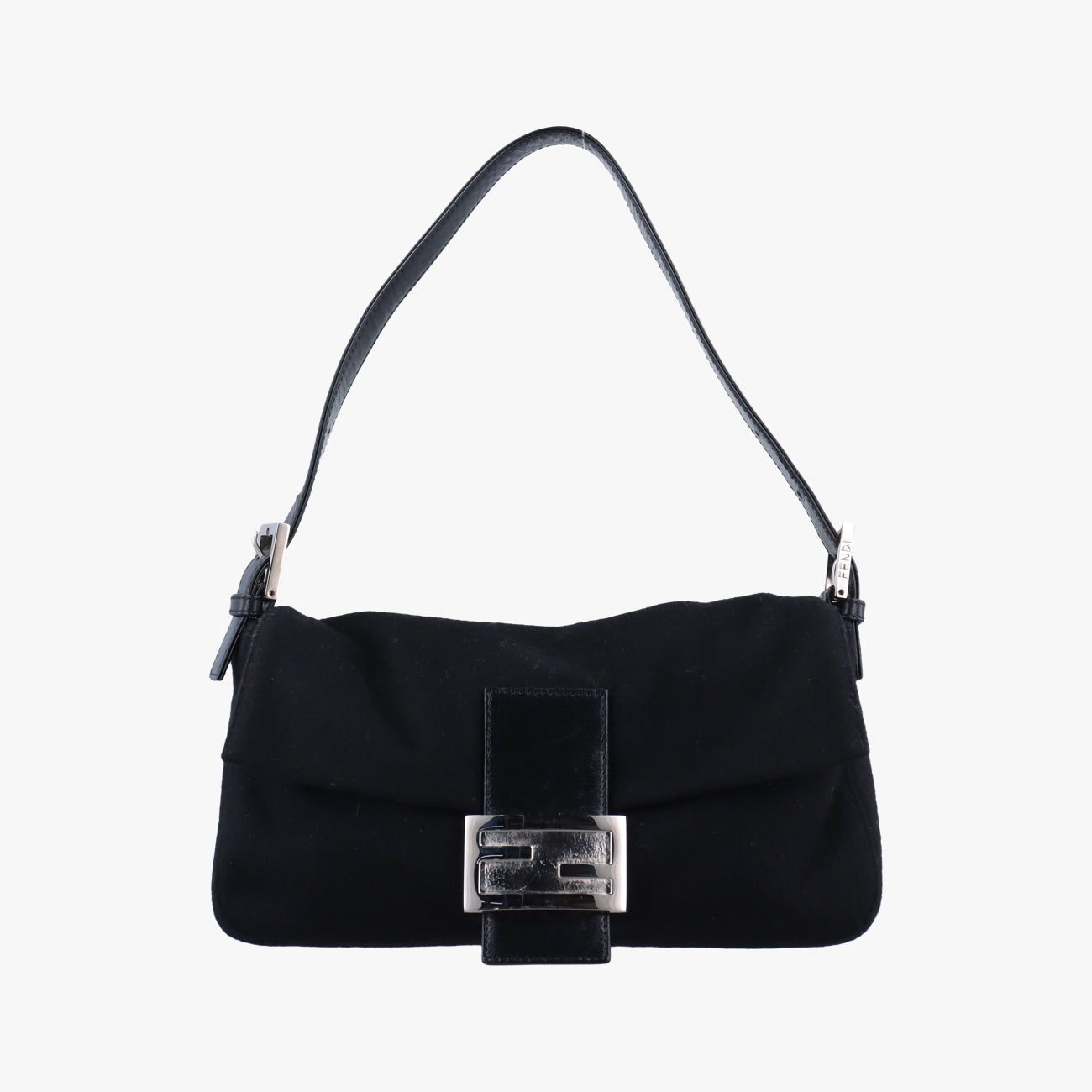 Secondhand Fendi Baguette Black fabric 26424 shoulderbag | stylenewstar