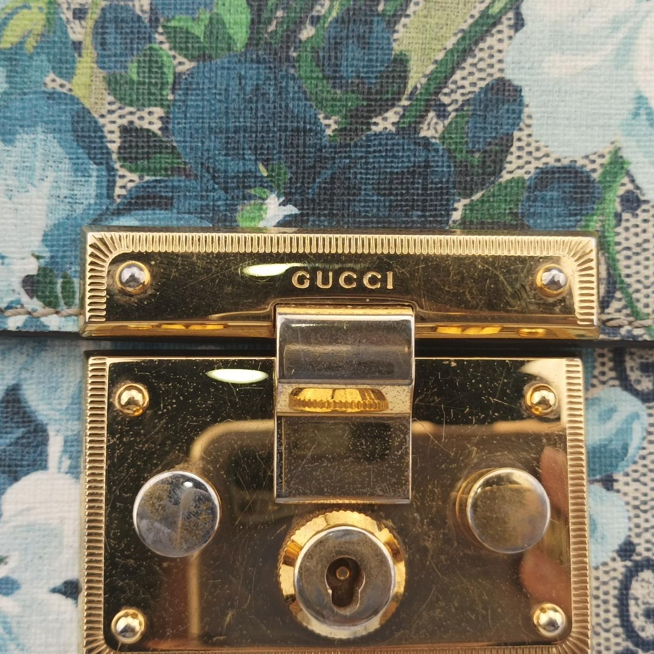 Pre-owned Gucci Padlock beige×Multicolour PVC coated canvas 409487 shoulderbag | stylenewstar