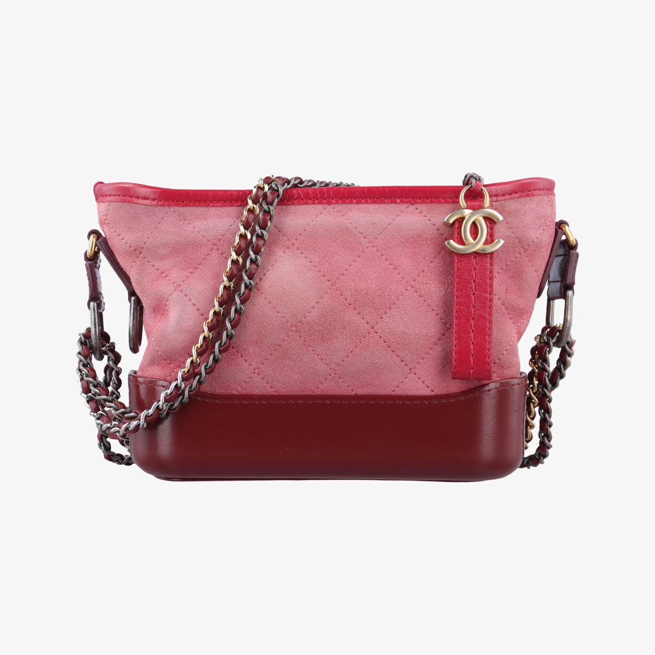 Secondhand Chanel GABRIELLE Red Suede × leather A91810 shoulderbag | stylenewstar