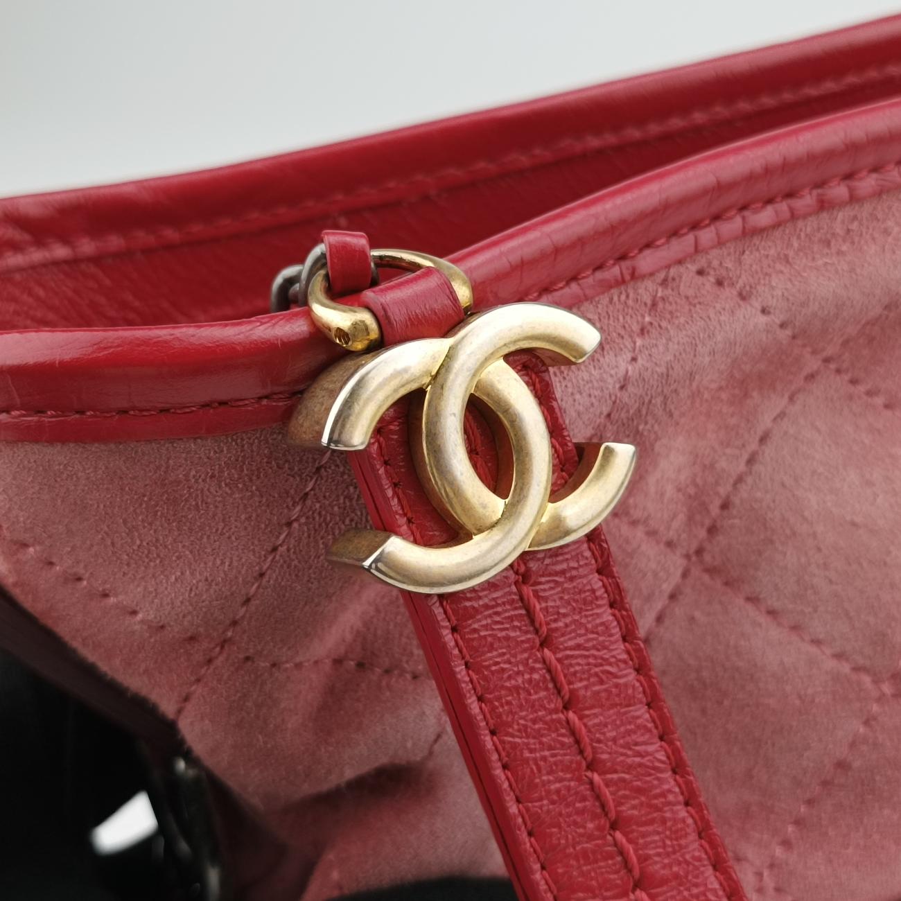 Secondhand Chanel GABRIELLE Red Suede × leather A91810 shoulderbag | stylenewstar