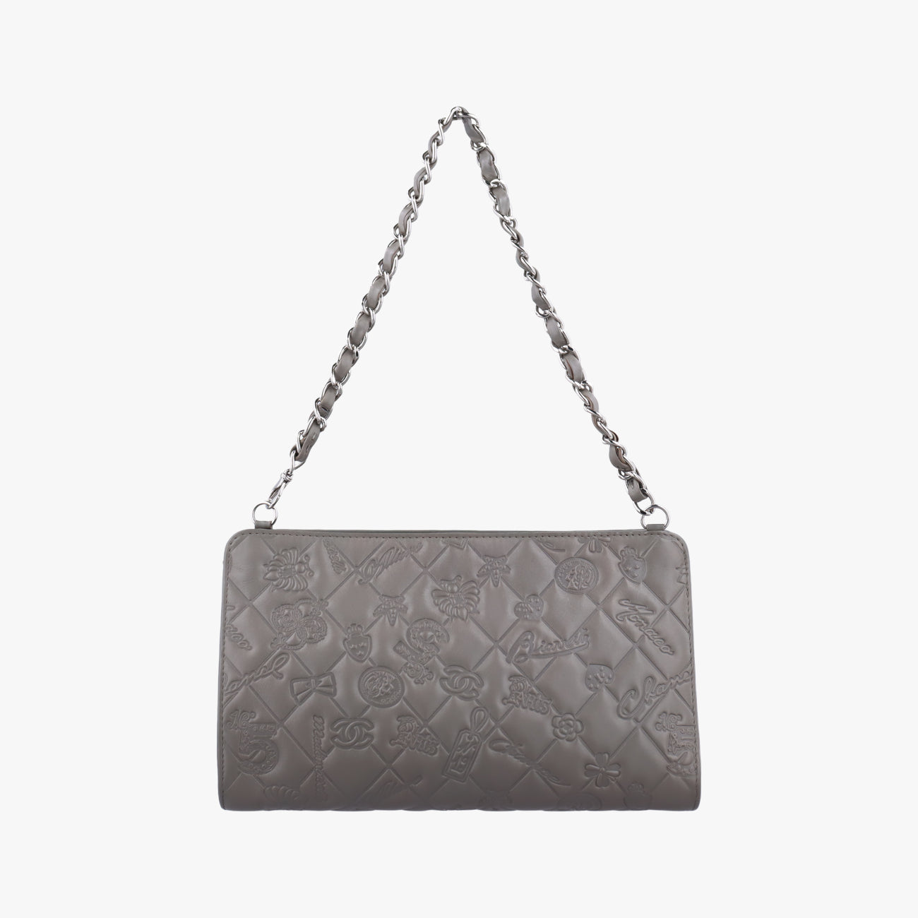 Pre-owned Chanel Iconic Matelasse Grey leather A37156 shoulderbag | stylenewstar