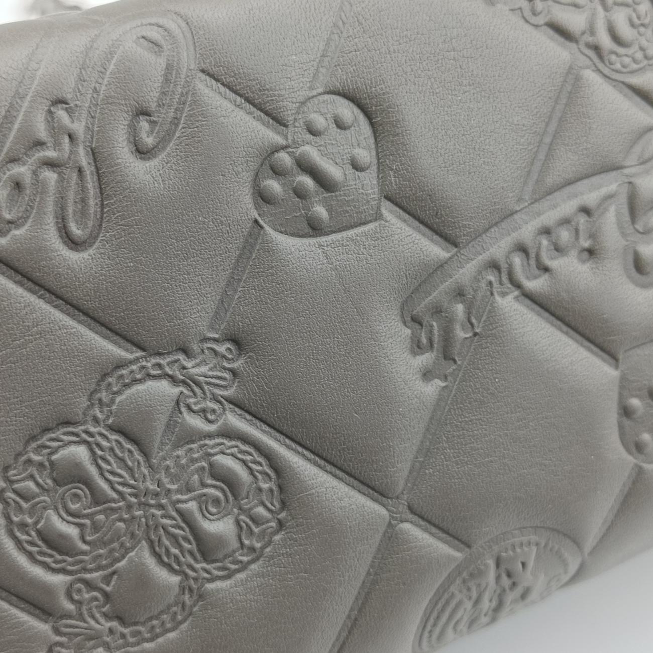 Pre-owned Chanel Iconic Matelasse Grey leather A37156 shoulderbag | stylenewstar