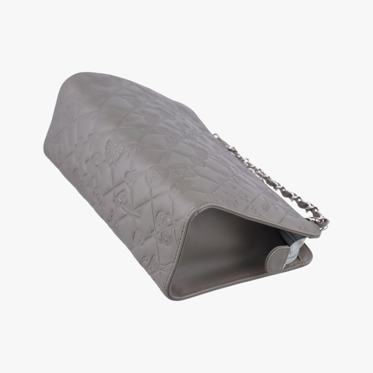 Pre-owned Chanel Iconic Matelasse Grey leather A37156 shoulderbag | stylenewstar